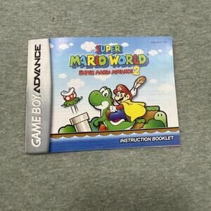 Super Mario World Super Mario Advance 2 Game Boy Advance GBA MANUAL ONLY